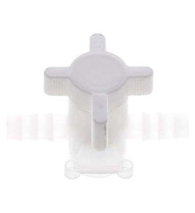 Válvula de bola de 2 vías de PVDF 10 mm Hose Barbs