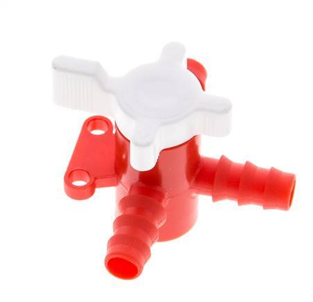 Válvula de bola de 3 vías de PE Barras de manguera de 3/8'' (9 mm)
