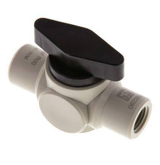 Válvula de bola de 2 vías de PP G 1/4'' FKM Vacío