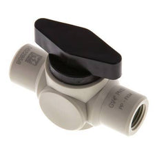 Válvula de bola de 2 vías de PP G 1/4'' FKM Vacío
