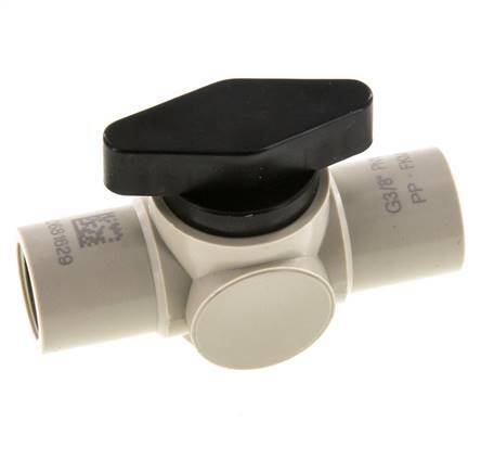 Válvula de bola de 2 vías de PP G 3/8'' FKM Vacío