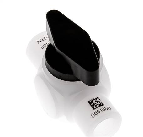 Válvula de bola de 2 vías de PVDF G 1/4'' FKM Vacío