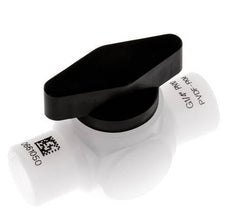 Válvula de bola de 2 vías de PVDF G 1/4'' FKM Vacío