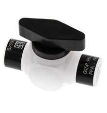 Válvula de bola de 2 vías PFA G 1/4'' FKM Vacío