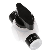 Válvula de bola de 2 vías PFA G 1/4'' FKM Vacío