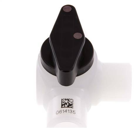 Válvula de bola de 3 vías de PVDF G 1/4'' FKM Vacío