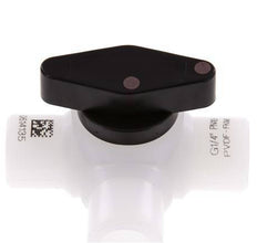 Válvula de bola de 3 vías de PVDF G 1/4'' FKM Vacío