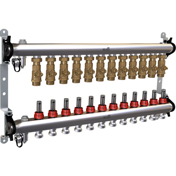 Colector Belimo 12 X Válvula De Zona 24VAC/DC 75s 2-10V 1Nm IP40 EM-ECQ-12F/CQ24A-SR