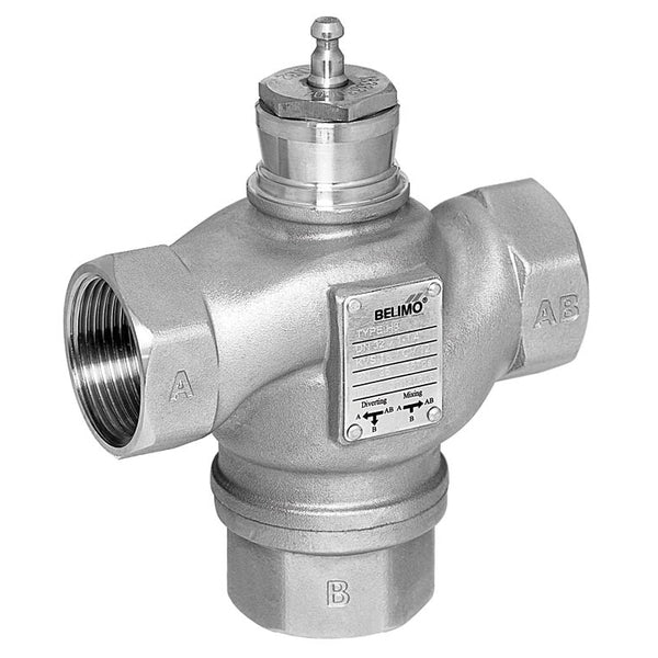 Belimo Válvula de Globo de 3 Vías Rp1-1/4 Carrera de 20mm Kvs16 24VAC/DC a Prueba de Fallos 150s BACnet 1000N IP54 H332S-M/NVK24A-MOD