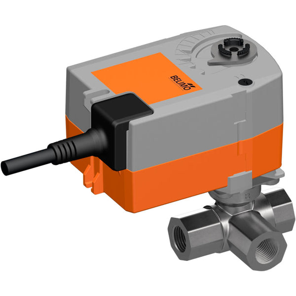 Belimo Válvula Modulante De 3 Vías Rp1/2 Kvs4 24VAC/DC Prueba De Fallos 90s 2-10V 2.500Nm IP42 R3015-4-S1/TRF24-SR