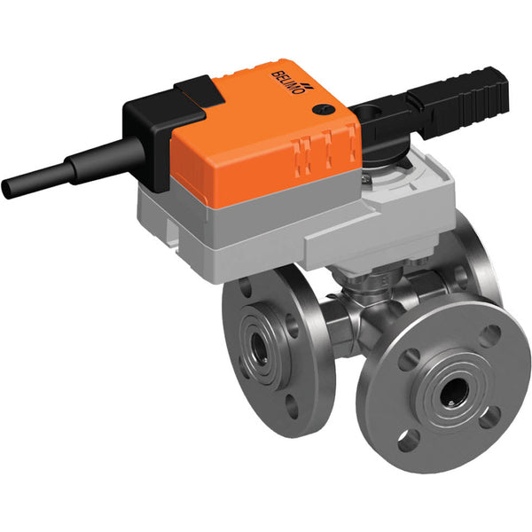 Belimo Válvula Modulante De 3 Vías DN15 Brida Kvs0.63 24VAC/DC 90s 2/3-Punto 5Nm IP54 Protección De Terminales R7015RP63-B1/LR24A-TP