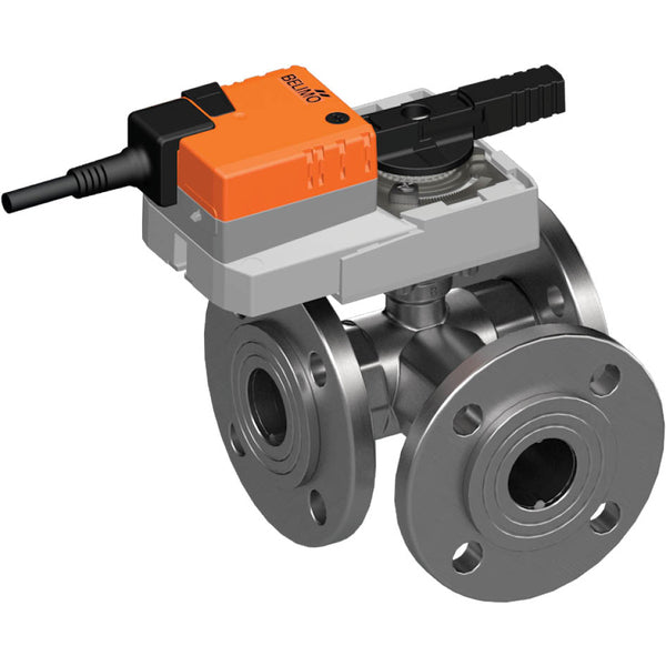 Belimo Válvula De Bola De 3 Vías DN32 Brida Kvs31 100-240VAC 20s 2/3-Punto 16Nm IP54 R7040R-B3/SRD230A