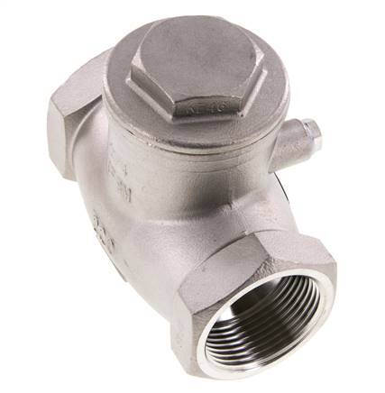 G 1-1/4'' Acero Inoxidable Válvula De Retención De Clapeta 16 Bar (232 Psi) Sello Metálico