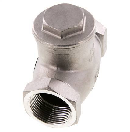 G 1-1/4'' Acero Inoxidable Válvula De Retención De Clapeta 16 Bar (232 Psi) Sello Metálico