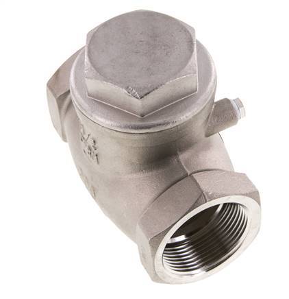 G 1-1/2'' Acero Inoxidable Válvula De Retención De Clapeta 16 Bar (232 Psi) Sello Metálico