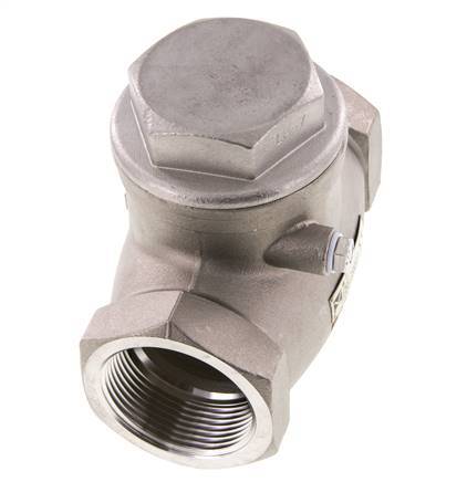 G 1-1/2'' Acero Inoxidable Válvula De Retención De Clapeta 16 Bar (232 Psi) Sello Metálico