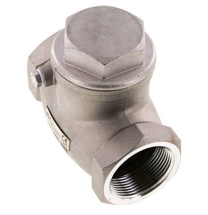 G 1-1/2'' Acero Inoxidable Válvula De Retención De Clapeta 16 Bar (232 Psi) Sello Metálico