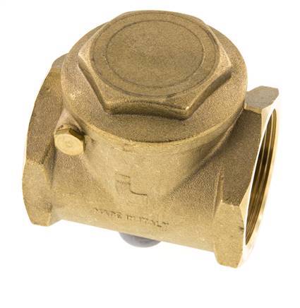 G 2'' Latón Válvula Antirretorno De Clapeta 10 Bar (145 Psi) Sello Metálico