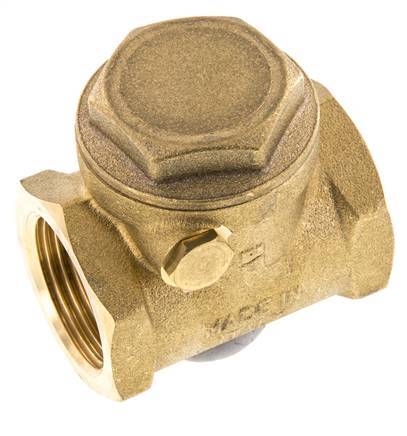 G 1'' Latón Válvula Antirretorno De Clapeta 12 Bar (174 Psi) NBR Sello Blando