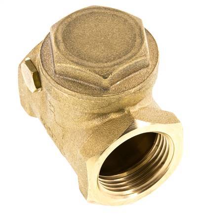 G 1'' Latón Válvula Antirretorno De Clapeta 12 Bar (174 Psi) NBR Sello Blando