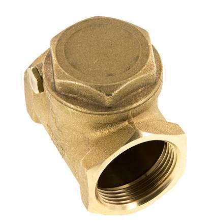 G 1-1/4'' Latón Válvula Antirretorno De Clapeta 10 Bar (145 Psi) Sello Blando NBR