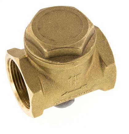 G 1-1/4'' Latón Válvula Antirretorno De Clapeta 10 Bar (145 Psi) Sello Blando NBR