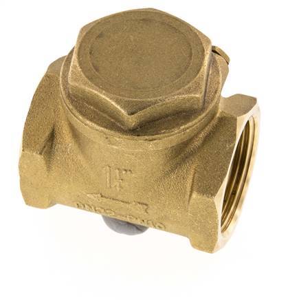 G 1-1/4'' Latón Válvula Antirretorno De Clapeta 10 Bar (145 Psi) Sello Blando NBR
