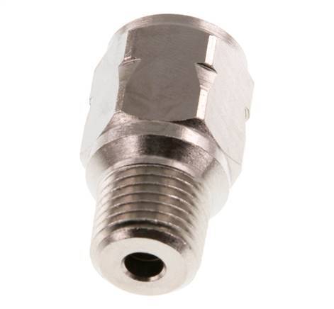 R/Rp 1/4'' M/F Mini Válvula Antirretorno Niquelado Latón 10 Bar (145 Psi) NBR Con Resorte