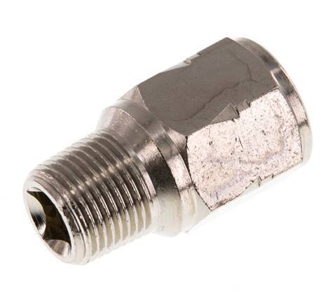 R/Rp 3/8'' M/F Mini Válvula Antirretorno Niquelado Latón 10 Bar (145 Psi) NBR Con Resorte
