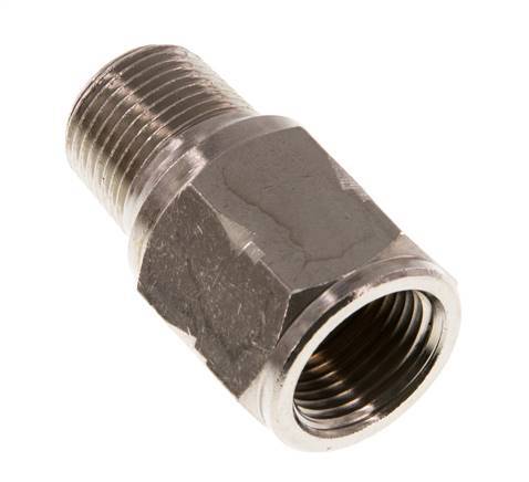 R/Rp 3/8'' M/F Mini Válvula Antirretorno Niquelado Latón 10 Bar (145 Psi) NBR Con Resorte