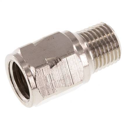R/Rp 1/4'' M/F Mini Válvula Antirretorno Niquelado Latón 10 Bar (145 Psi) NBR Sin Resorte