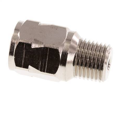 R/Rp 1/4'' M/F Mini Válvula Antirretorno Niquelado Latón 10 Bar (145 Psi) NBR Sin Resorte