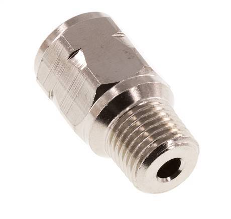 R/Rp 1/4'' M/F Mini Válvula Antirretorno Niquelado Latón 10 Bar (145 Psi) NBR Sin Resorte