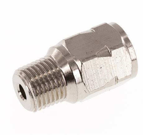 R/Rp 1/4'' M/F Mini Válvula Antirretorno Niquelado Latón 10 Bar (145 Psi) NBR Sin Resorte
