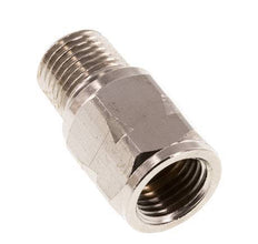 R/Rp 1/4'' M/F Mini Válvula Antirretorno Niquelado Latón 10 Bar (145 Psi) NBR Sin Resorte