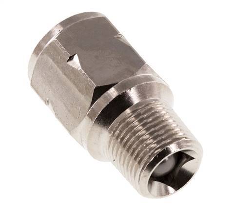 R/Rp 3/8'' M/F Mini Válvula Antirretorno Niquelado Latón 10 Bar (145 Psi) NBR Sin Resorte