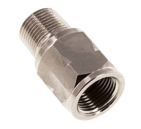 R/Rp 3/8'' M/F Mini Válvula Antirretorno Niquelado Latón 10 Bar (145 Psi) NBR Sin Resorte