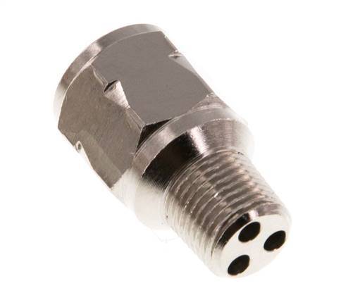 R/Rp 1/8'' M/F Mini Válvula Antirretorno Niquelada Latón 10 Bar (145 Psi) FKM Con Resorte