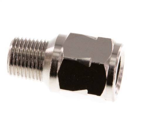 R/Rp 1/8'' M/F Mini Válvula Antirretorno Niquelada Latón 10 Bar (145 Psi) FKM Con Resorte