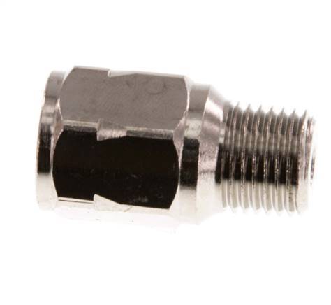 R/Rp 1/4'' M/F Mini Válvula Antirretorno Niquelado Latón 10 Bar (145 Psi) FKM Con Resorte