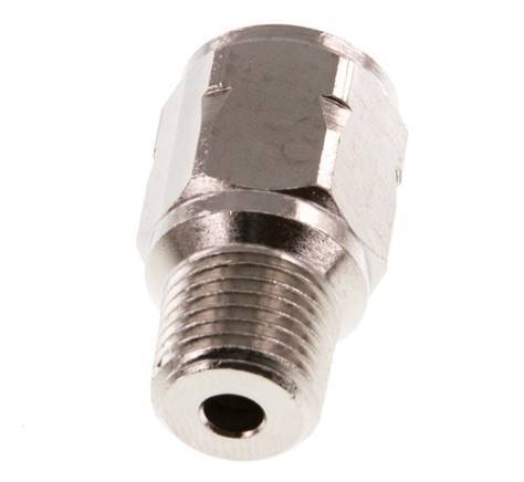 R/Rp 1/4'' M/F Mini Válvula Antirretorno Niquelado Latón 10 Bar (145 Psi) FKM Con Resorte