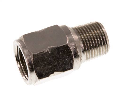 R/Rp 3/8'' M/F Mini Válvula Antirretorno Niquelada Latón 10 Bar (145 Psi) FKM Con Resorte