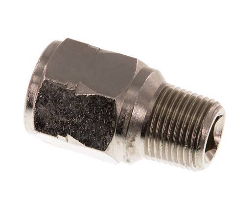 R/Rp 3/8'' M/F Mini Válvula Antirretorno Niquelada Latón 10 Bar (145 Psi) FKM Con Resorte