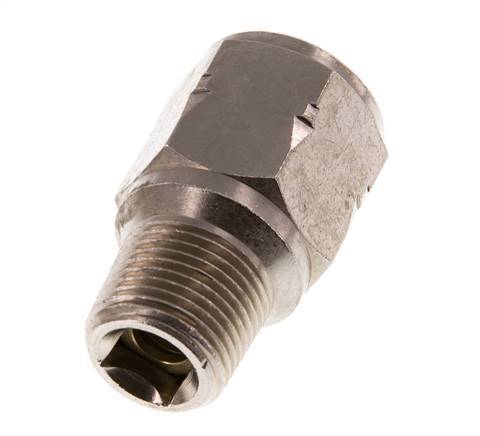 R/Rp 3/8'' M/F Mini Válvula Antirretorno Niquelada Latón 10 Bar (145 Psi) FKM Con Resorte