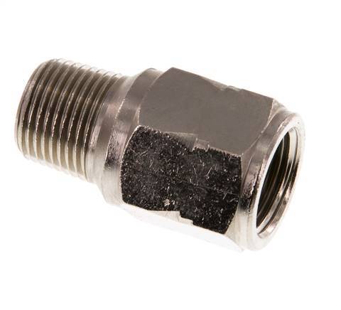 R/Rp 3/8'' M/F Mini Válvula Antirretorno Niquelada Latón 10 Bar (145 Psi) FKM Con Resorte