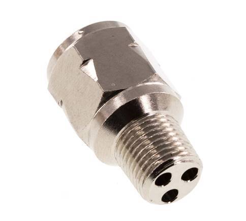 R/Rp 1/8'' M/F Mini Válvula Antirretorno Niquelada Latón 10 Bar (145 Psi) FKM Sin Resorte