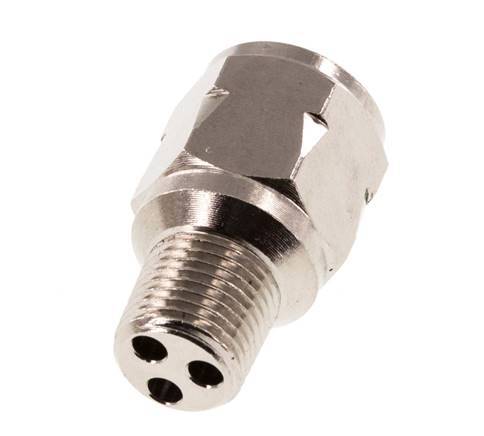R/Rp 1/8'' M/F Mini Válvula Antirretorno Niquelada Latón 10 Bar (145 Psi) FKM Sin Resorte