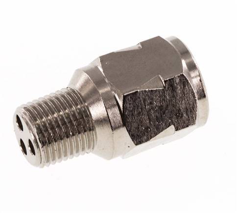 R/Rp 1/8'' M/F Mini Válvula Antirretorno Niquelada Latón 10 Bar (145 Psi) FKM Sin Resorte