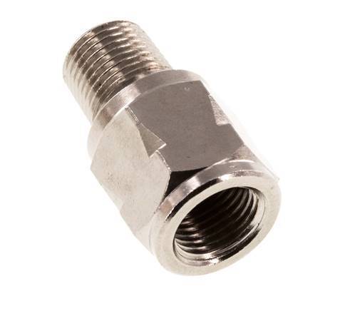 R/Rp 1/8'' M/F Mini Válvula Antirretorno Niquelada Latón 10 Bar (145 Psi) FKM Sin Resorte