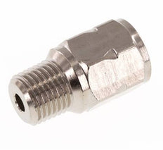 R/Rp 1/4'' M/F Mini Válvula Antirretorno Niquelada Latón 10 Bar (145 Psi) FKM Sin Resorte